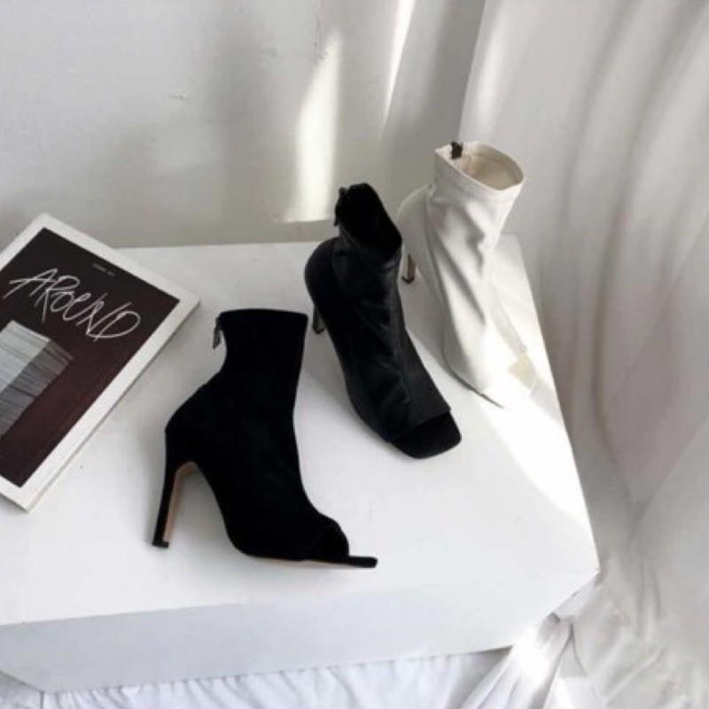 現貨一雙 魚口細跟靴 小腳福利-細節圖4