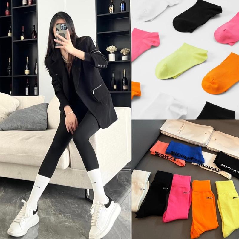 🔥雙12九折減400🔥密汐皙迪 鯊魚褲高筒襪 穿搭襪 潮流 韓系中筒襪 學生襪 MICISTY 襪子-細節圖2