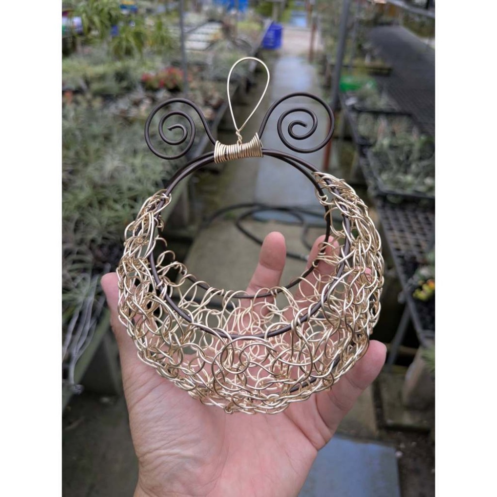 幸福貓「純手作 鋁線搖籃」 鋁線 / 空氣鳳梨／空鳳（新手五星推薦入門款/植物/地表最強/送禮小物/交換小物/婚-規格圖3