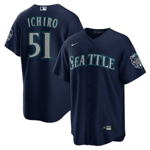 MLB球衣 Ichiro 水手深藍 Nike Replica Player Name Jersey 球迷版 熱轉印