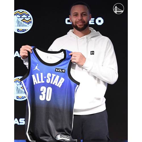 NBA球衣 Stephen Curry 明星賽黑藍 Jordan Authentic 球員版 電繡 全新