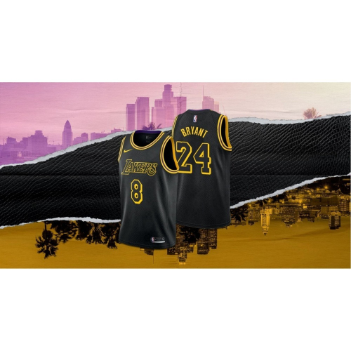 NBA球衣 Kobe Bryant 洛杉磯湖人城市蛇紋 City Nike Swingman 球迷版 熱轉印 全新