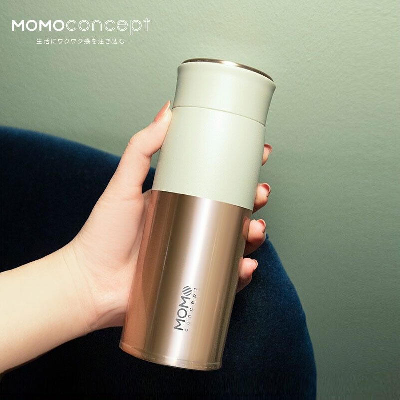 momoconcept Lupinus露貝思 不鏽鋼玫瑰金保溫杯 400mL-細節圖3