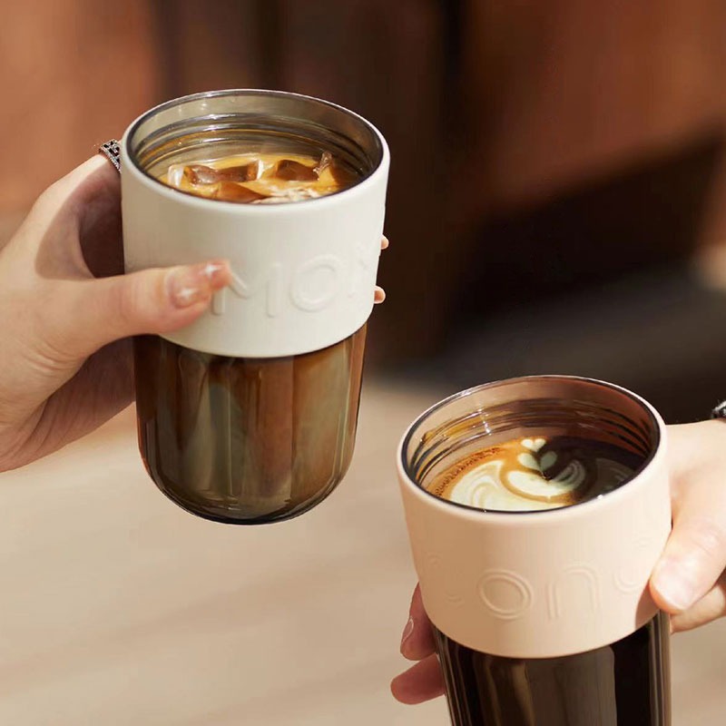 momoconcept 冰拿鐵·隨行咖啡杯Tritan款 380mL(日曬穆哈/灰)-細節圖3