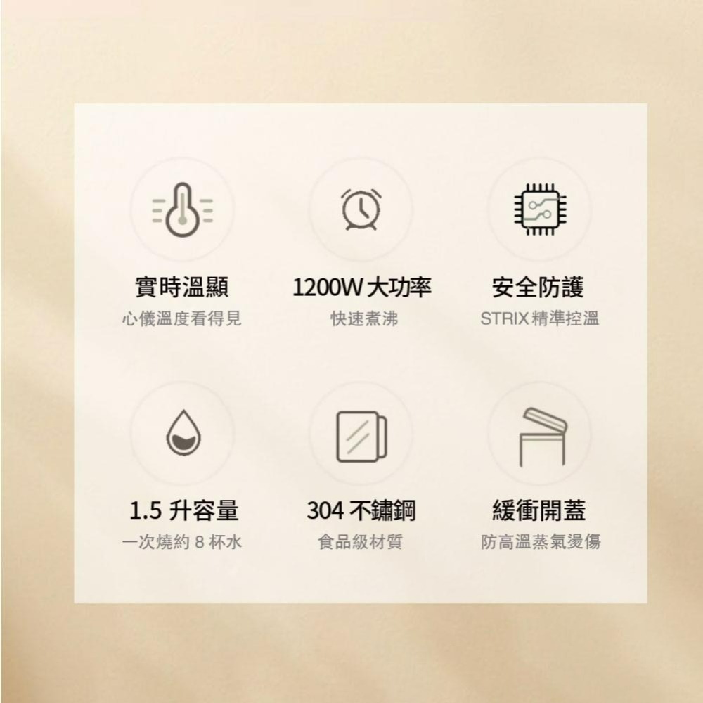 德國 Bianco di puro 彼安特 Bianco BOLLITORE數顯電熱水壺 不鏽鋼快煮壺 熱水瓶 電茶壺-細節圖2