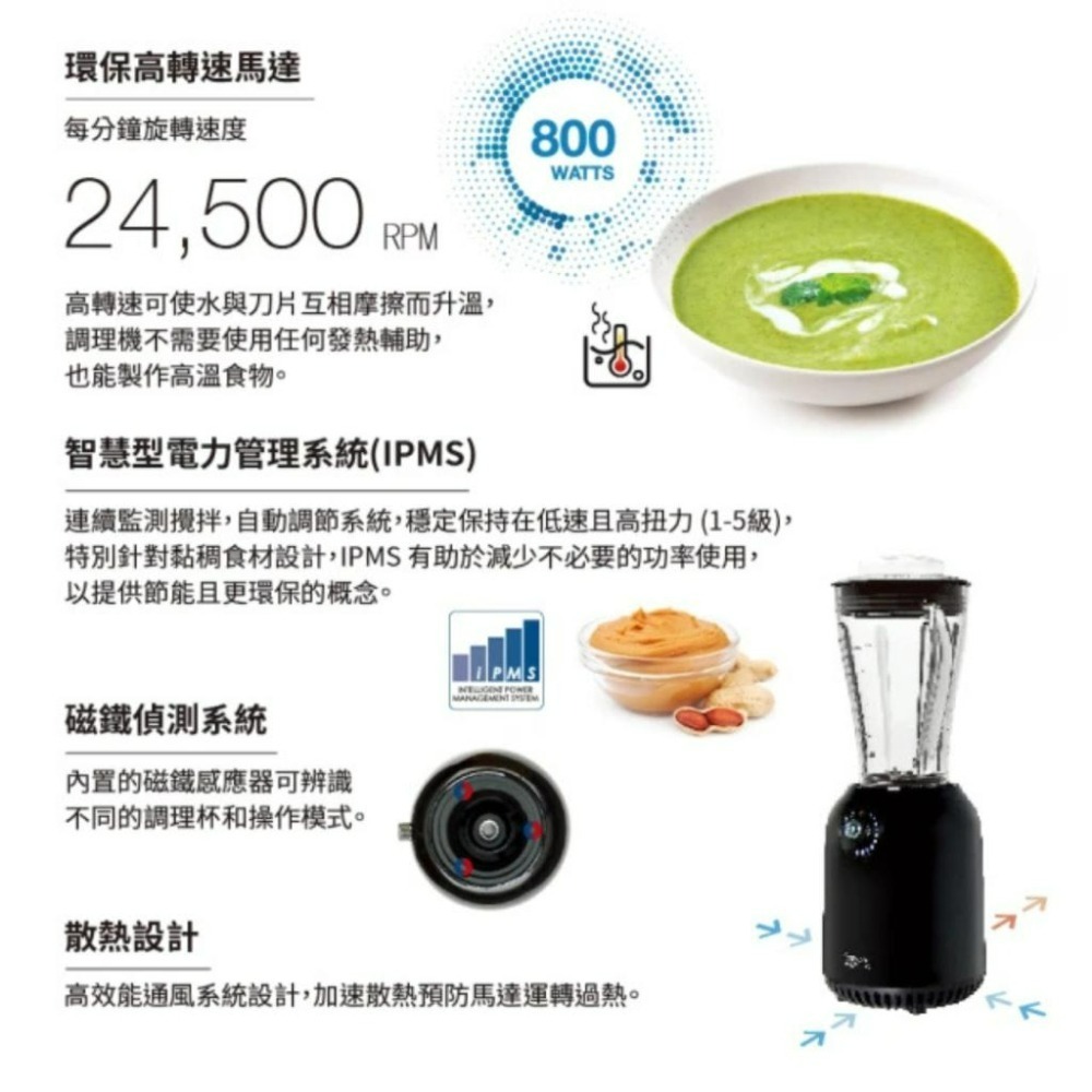 德國 Bianco di puro 彼安特 Bianco VASE 全營養智慧調理機 營養調理機 BL8120-細節圖6