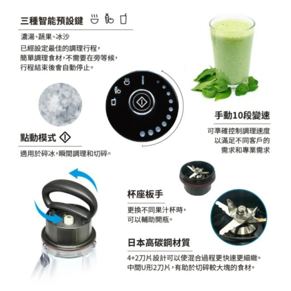 德國 Bianco di puro 彼安特 Bianco VASE 全營養智慧調理機 營養調理機 BL8120-細節圖7