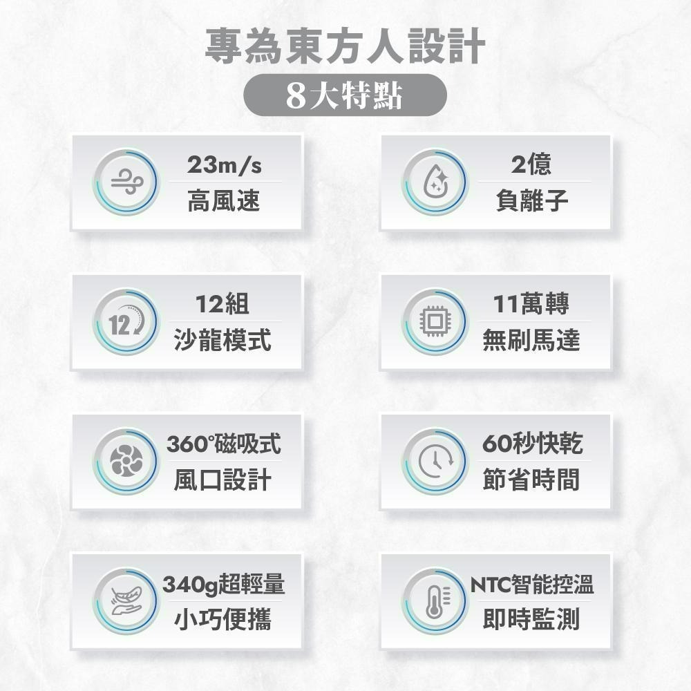 德國 Bianco 吹風機 Bianco di puro 彼安特 Bella 輕巧高速負離子吹風機-細節圖3