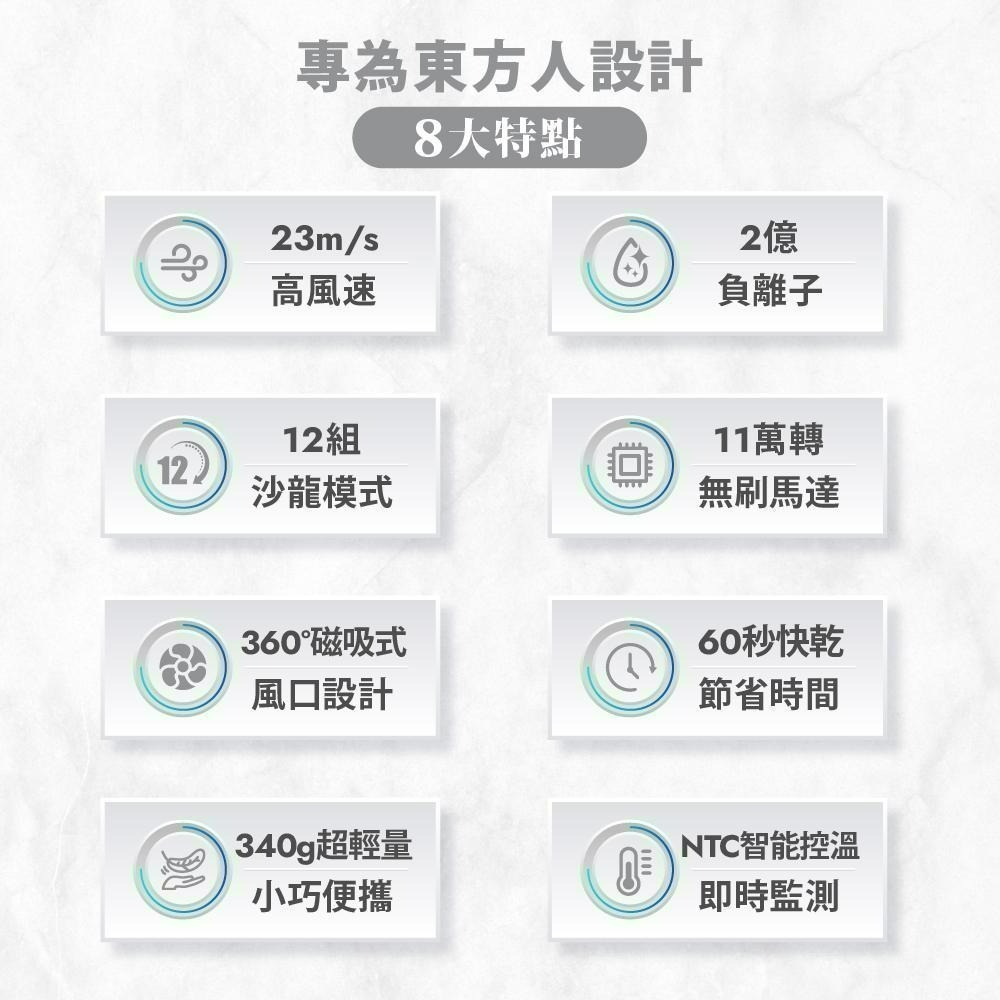 德國 Bianco 吹風機 Bianco di puro 彼安特 Bella 輕巧高速負離子吹風機-細節圖3