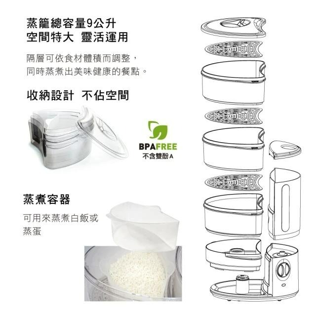 德國 Bianco di puro 彼安特 Bianco Rapido 高效能多層電蒸鍋 蒸鮮鍋 蒸鍋 蒸煮鍋 電鍋-細節圖5