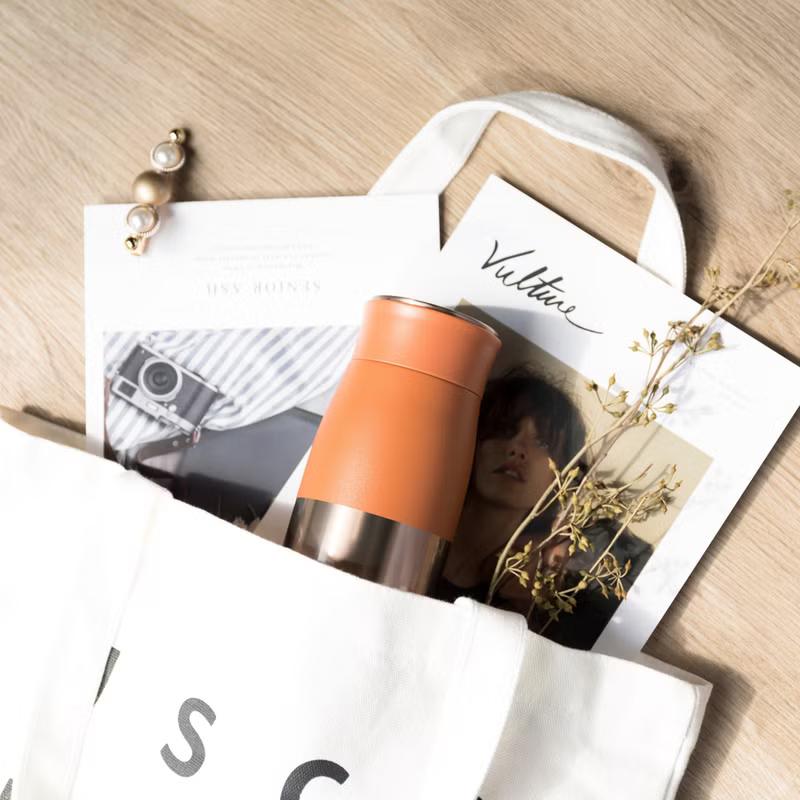 【日本 MOMOconcept】momoconcept Lupinus 露貝思 不鏽鋼玫瑰金保溫杯 400ml-細節圖7