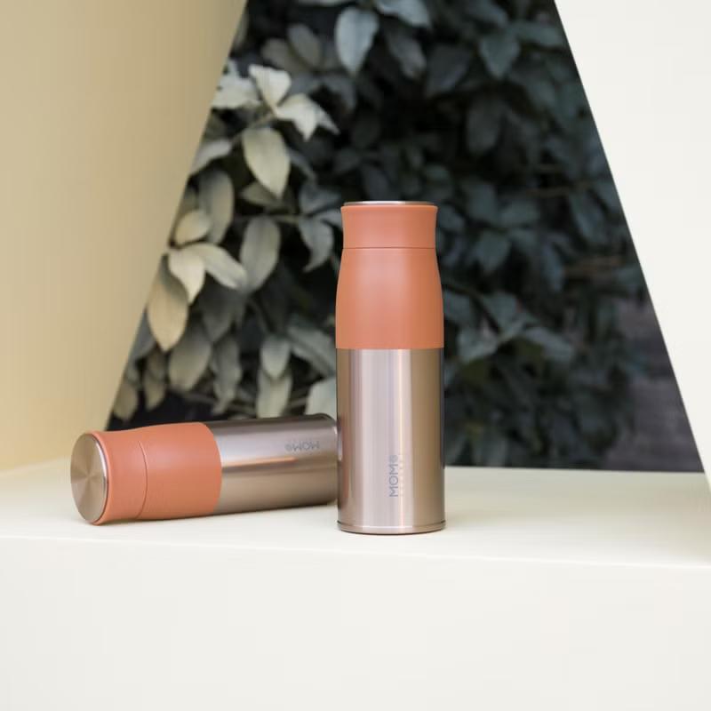 【日本 MOMOconcept】momoconcept Lupinus 露貝思 不鏽鋼玫瑰金保溫杯 400ml-細節圖8