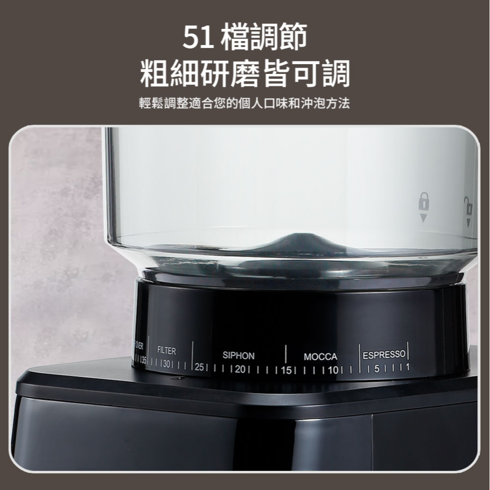 德國 Bianco di puro 彼安特 Bianco MULINO α 自動咖啡研磨機 電動磨豆機 磨豆機-細節圖3