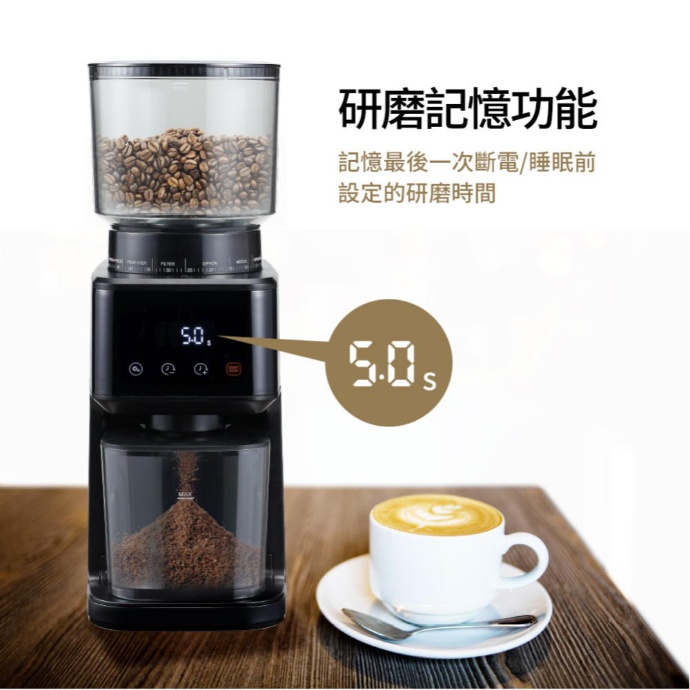 德國 Bianco di puro 彼安特 Bianco MULINO α 自動咖啡研磨機 電動磨豆機 磨豆機-細節圖7