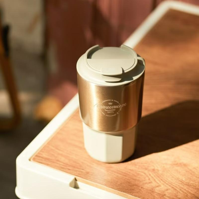 日本 MOMOconcept 幾何棱線保溫咖啡杯 咖啡保溫杯 不鏽鋼咖啡杯-細節圖8