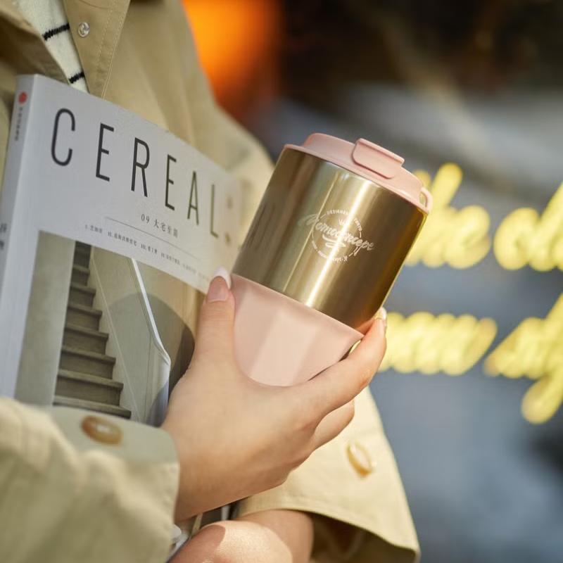 【日本 MOMOconcept】momoconcept 幾何棱線保溫咖啡杯 咖啡保溫杯 不鏽鋼咖啡杯-細節圖7