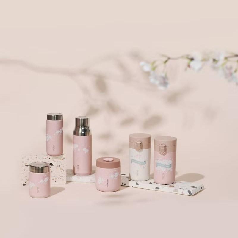 【日本 MOMOconcept】momoconcept Geometry 幾何保溫瓶 櫻花限定款 410ml 女生禮物-細節圖4