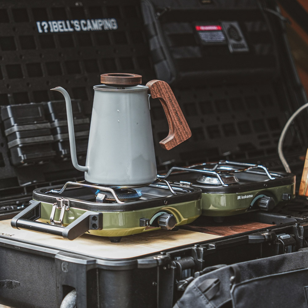 日本 KOKOMO 貝殼爐 便攜折疊雙口瓦斯爐 KO-L2022-細節圖4