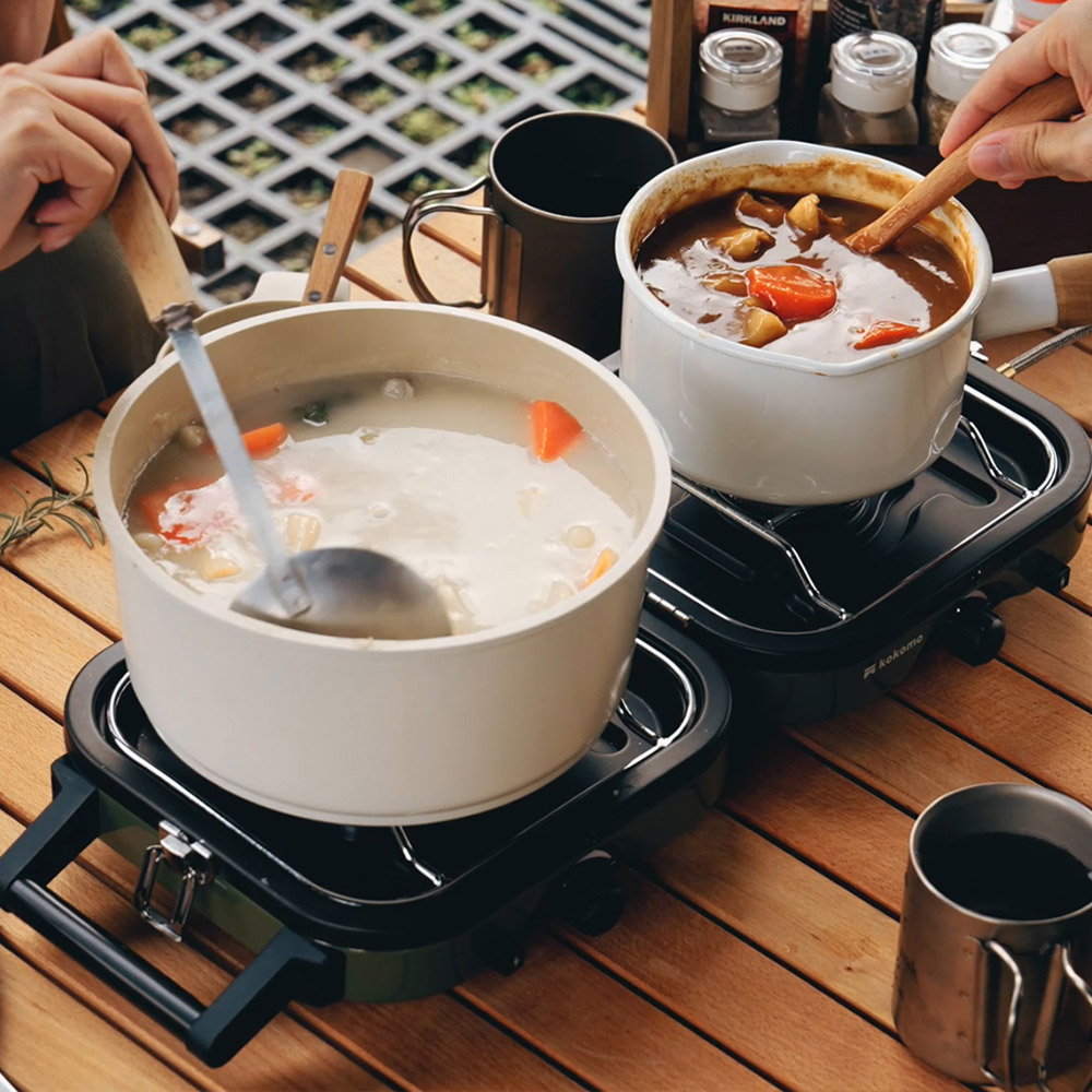 日本 KOKOMO 貝殼爐 便攜折疊雙口瓦斯爐 KO-L2022-細節圖6