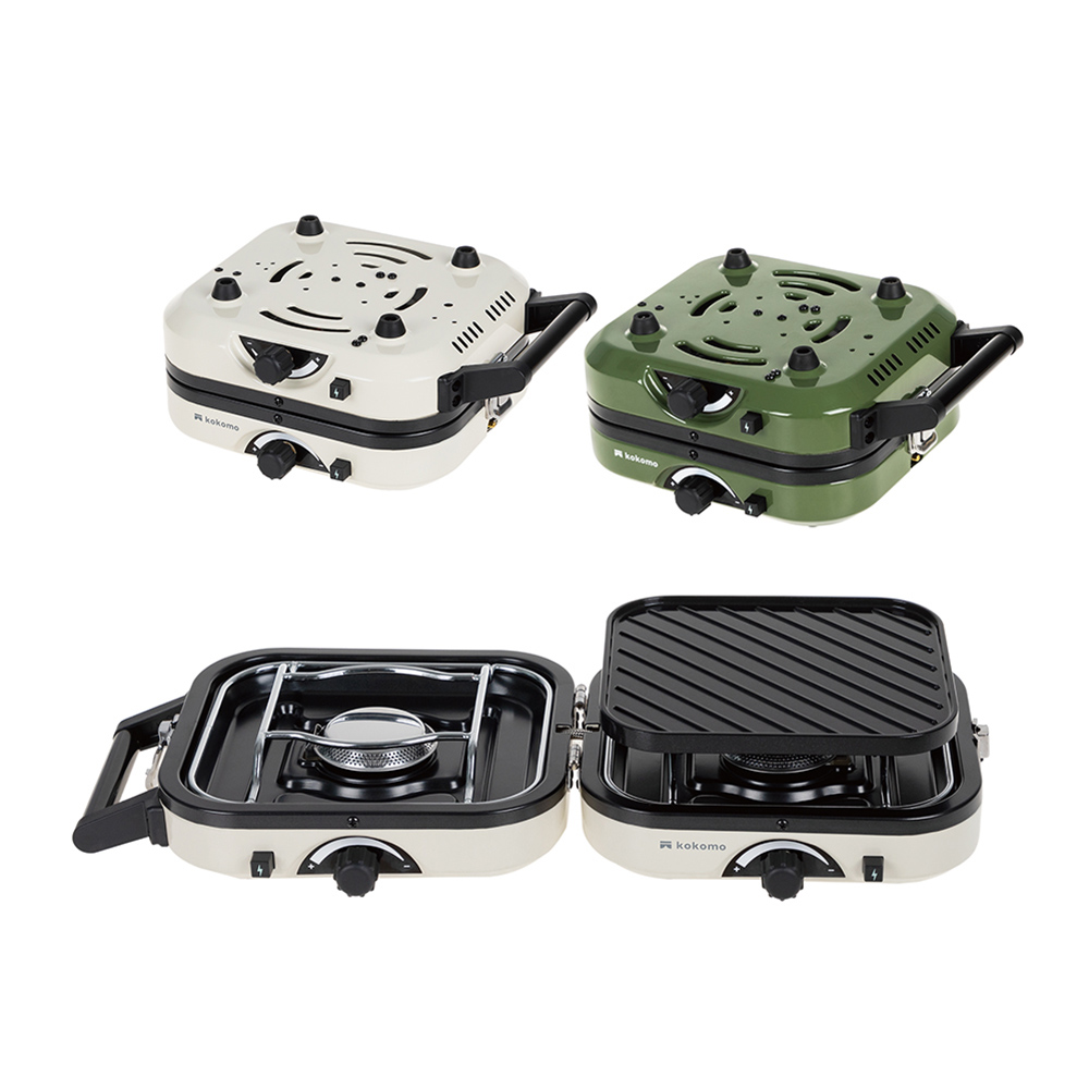 日本 KOKOMO 貝殼爐 便攜折疊雙口瓦斯爐 KO-L2022-細節圖10