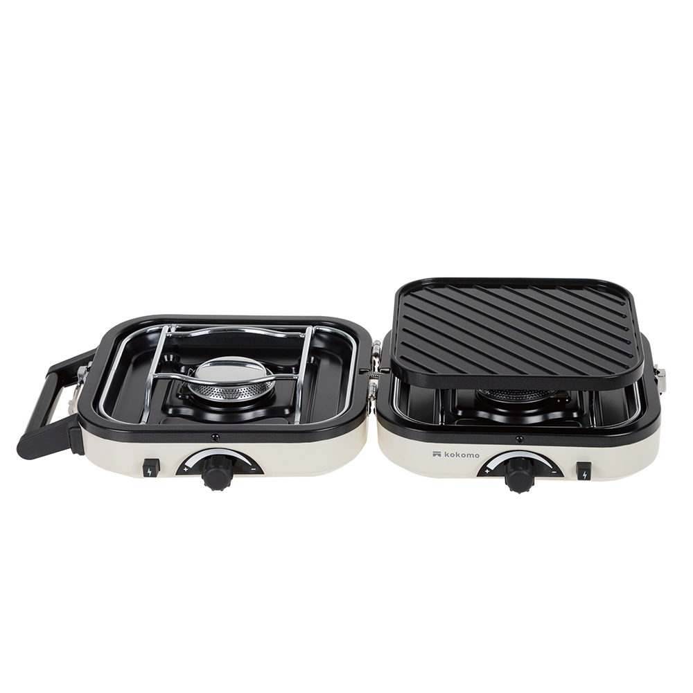 日本 KOKOMO 貝殼爐 便攜折疊雙口瓦斯爐 KO-L2022-規格圖11