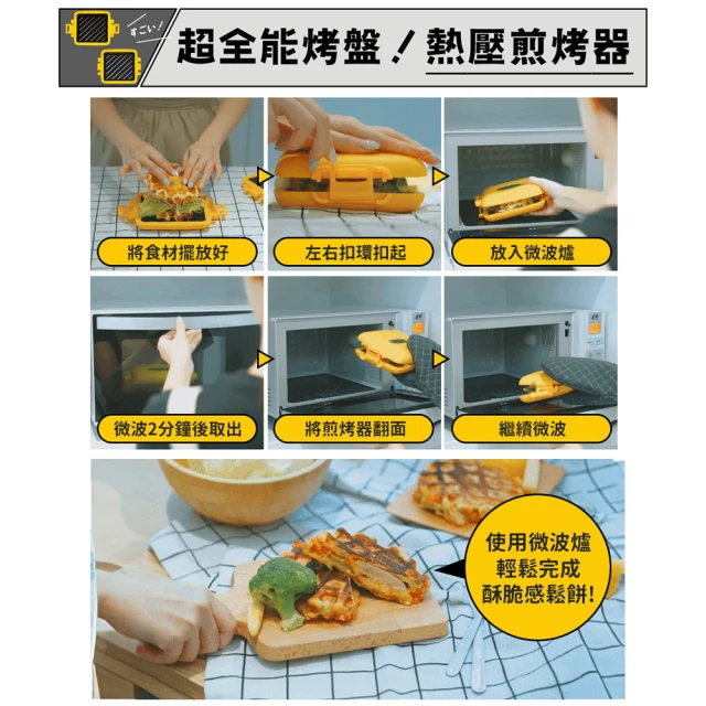 日本 KOKOMO 微波點心器/熱壓煎烤器 (微波專用/多功能三明治機/共2款) KO-WB24A KO-WB24B-細節圖4