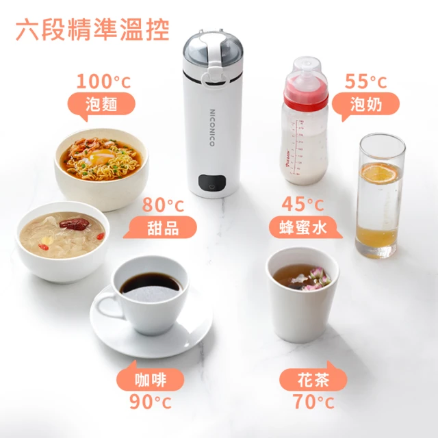 日本 NICONICO 快煮壺 便攜式雙電壓熱水壺 快煮壺 電熱水杯 保溫杯 加熱杯 快煮杯 NI-TK2417-細節圖3