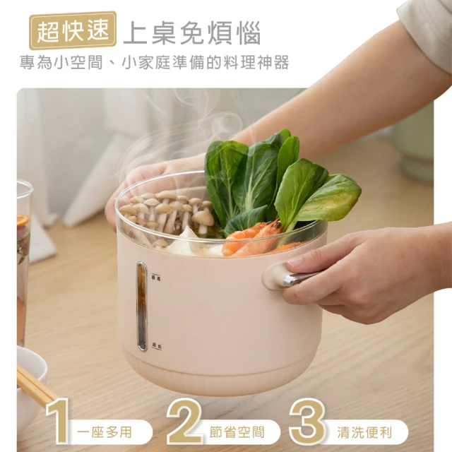 日本 NICONICO 料理鍋 樂活玻璃料理鍋組 電火鍋 美食鍋 快煮壺 燉煮壺 NI-SET2313-細節圖3