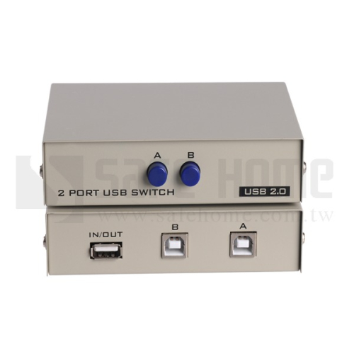 SAFEHOME 手動 1對2 USB切換器，輕鬆分享印表機/隨身碟等 USB設備 SDU102