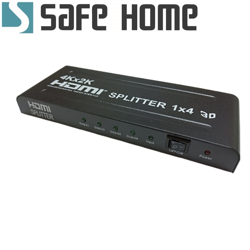 SAFEHOME HDMI分配器 1進4出 高清顯示器 一分4 視頻分頻器 4K版 SPLITTER SHP4K104-細節圖4