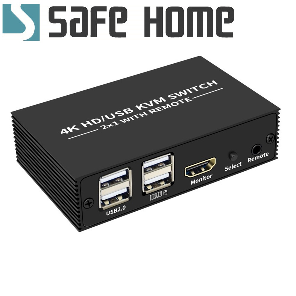 USB 4K HDMI KVM 1對2手動切換器 用一組HDMI螢幕、USB鍵盤/滑鼠操作兩台電腦附控制器 SKH102-細節圖6