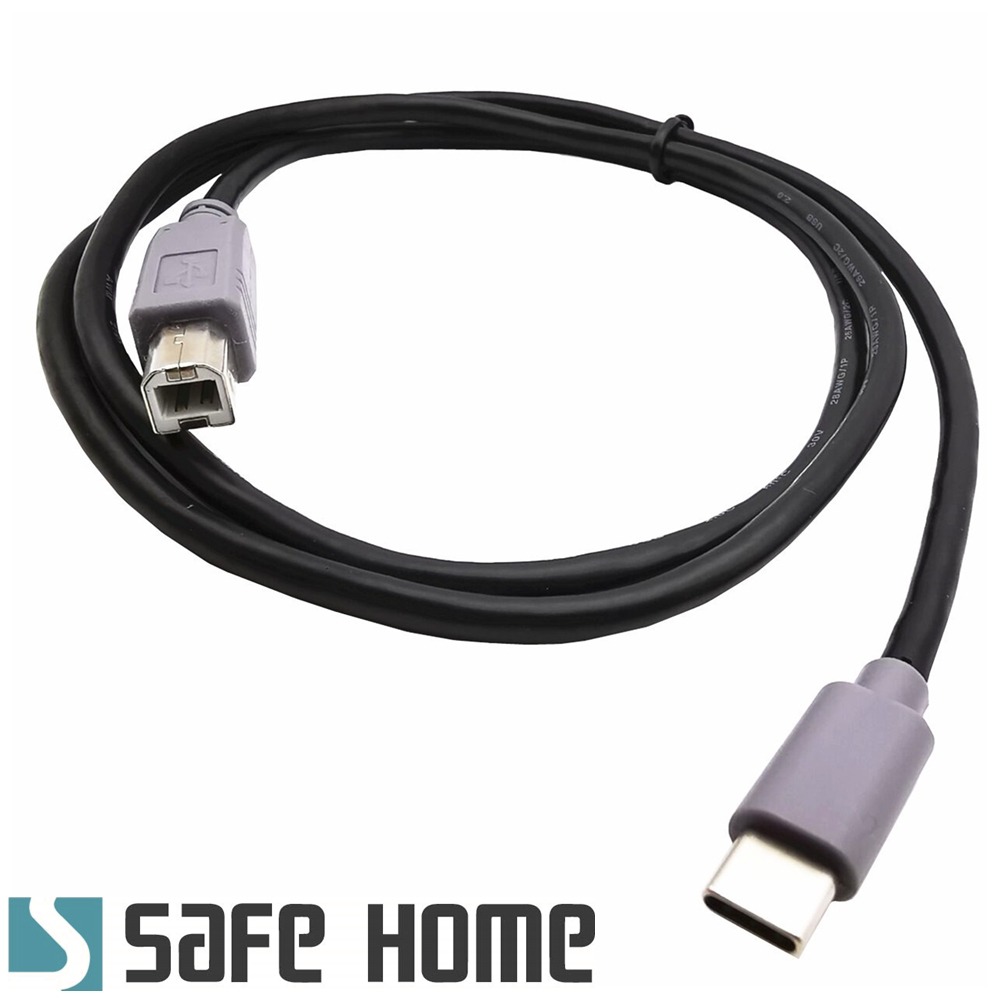 SAFEHOME Type-c公 轉 USB-B公 手機平板連接印表機 轉接線 1M長  CU7603-細節圖2