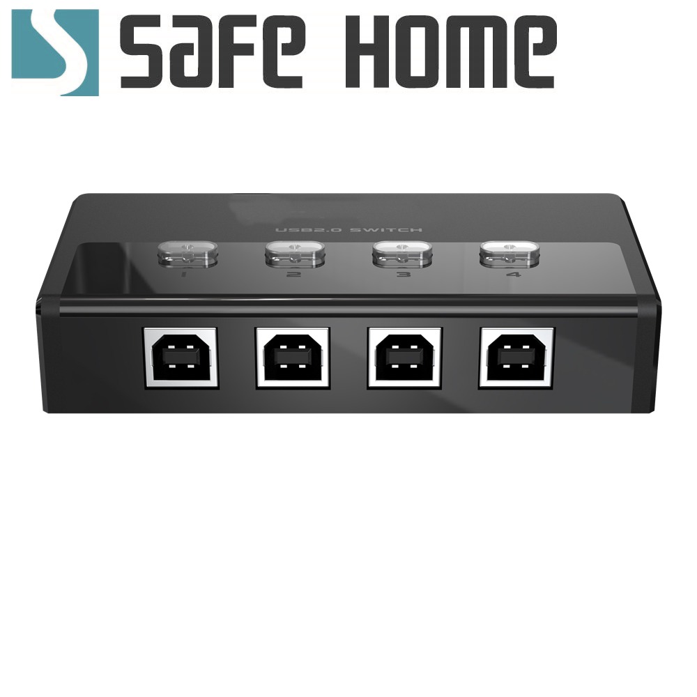 SAFEHOME 自動/手動 1對4 USB切換器，輕鬆分享印表機/隨身碟等 USB設備 附4條線 SDU104A-B-細節圖2