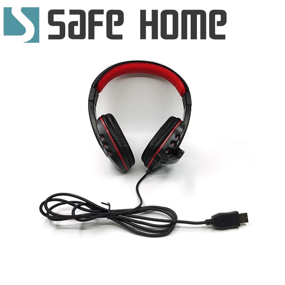 SAFEHOME 全罩式耳機麥克風 USB 超重低音 立體聲 可伸縮 強化支架更堅固 EU04-細節圖3