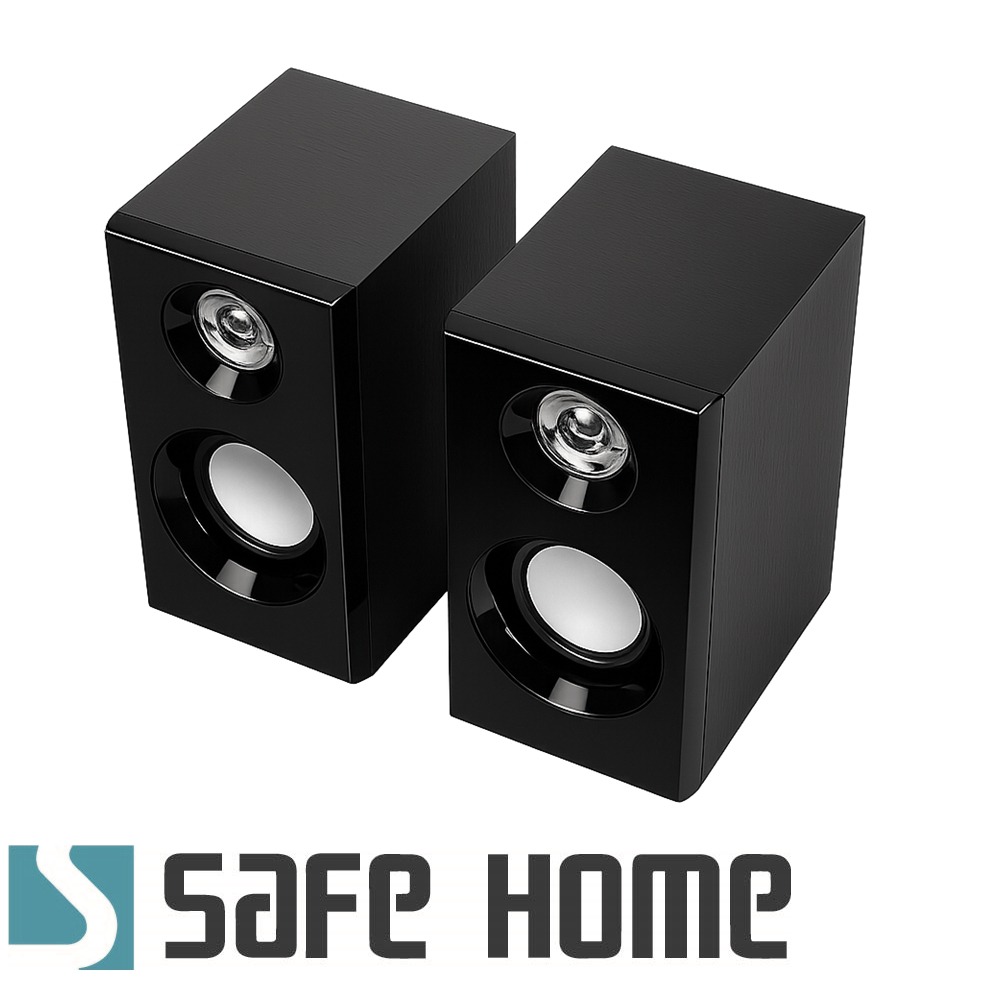 SAFEHOME 3.5mm 筆電/電腦桌面小音響 木質2.0迷你低音炮音箱 USB供電 可調音量 MS3504-細節圖3