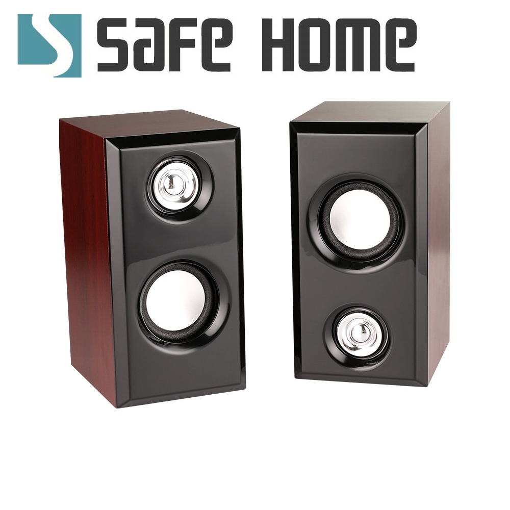 SAFEHOME 3.5mm 筆電/電腦桌面小音響 木質2.0迷你低音炮音箱 USB供電 可調音量 MS3504-細節圖4
