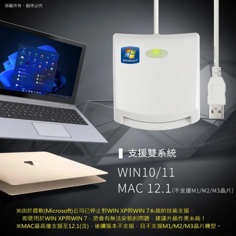 aibo EZ100PU 多功能ATM晶片讀卡機 IC卡金融卡 WIN10/11 可以用 GE1767-細節圖3