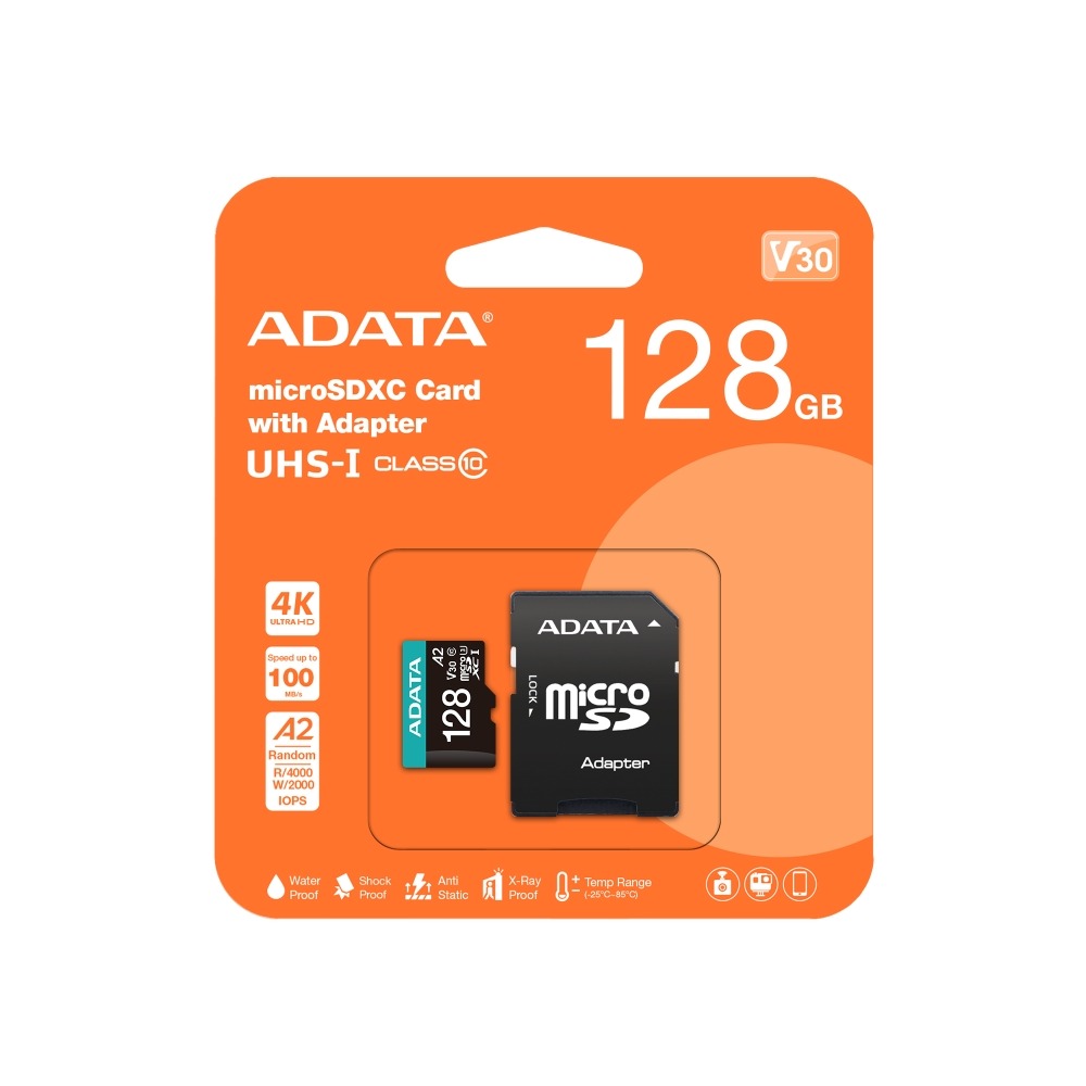 威剛 Premier Pro microSDXC UHS-I U3 A2 V30 128G記憶卡 GJ28830-細節圖3