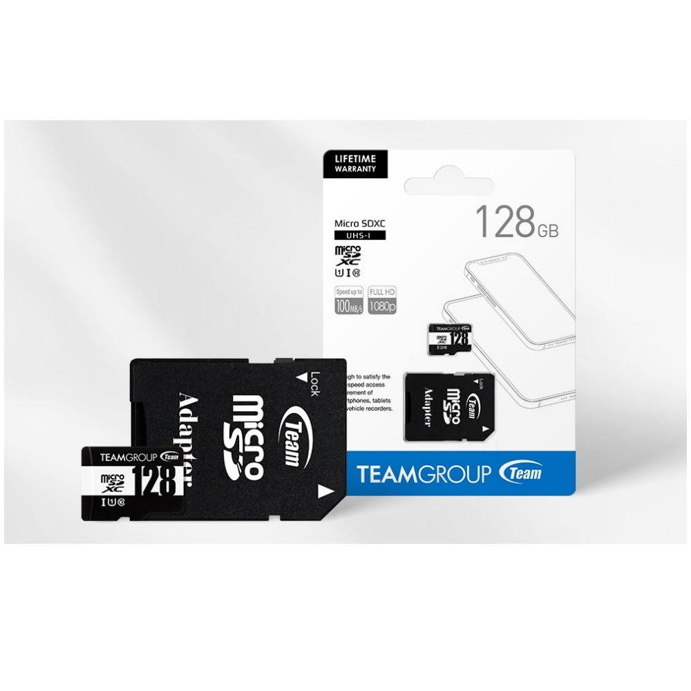 TEAM 十銓 128GB Micro SDHC U1 C10記憶卡 含轉卡 DTUSDH128GCL10U03-細節圖5