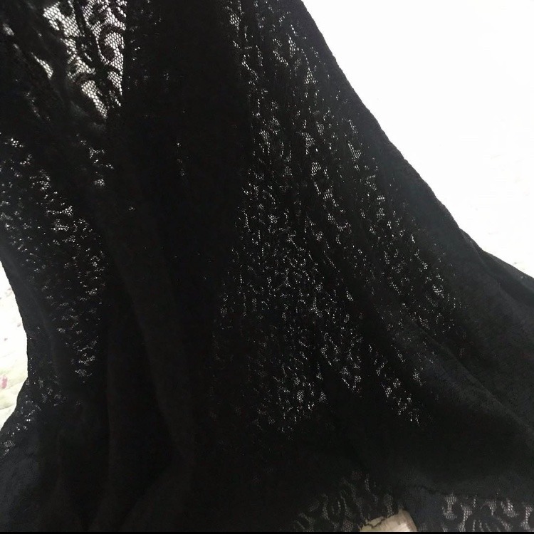 黑色蕾絲傘狀背心 罩衫-細節圖2