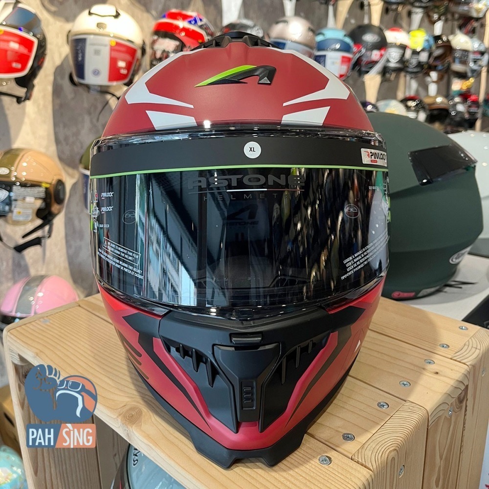 [嘉義安全帽] ASTONE GT6 YB2 平紅灰 內墨鏡 全罩 大帽殼 免運-細節圖4