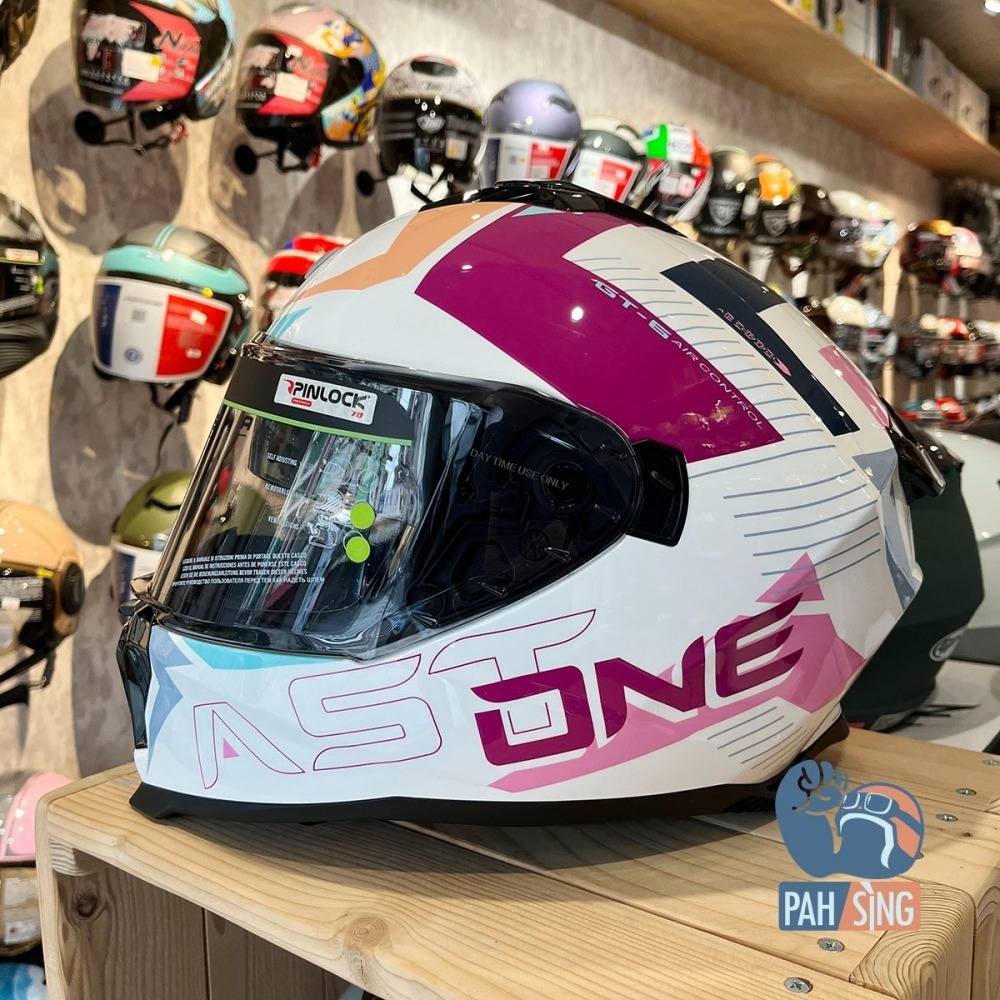 [嘉義安全帽] ASTONE GT6 YB2 白/桃 內墨鏡 全罩 BG6 小帽殼(S/M) 免運優惠-細節圖3
