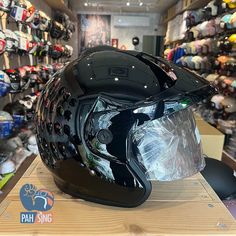 [嘉義安全帽] Penguin 海鳥 980 特大頭圍 亮黑 四分之三安全帽 SEAGULL 4XL~5XL-細節圖2