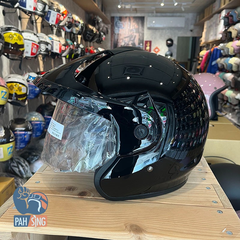 [嘉義安全帽] Penguin 海鳥 980 特大頭圍 亮黑 四分之三安全帽 SEAGULL 4XL~5XL-細節圖3