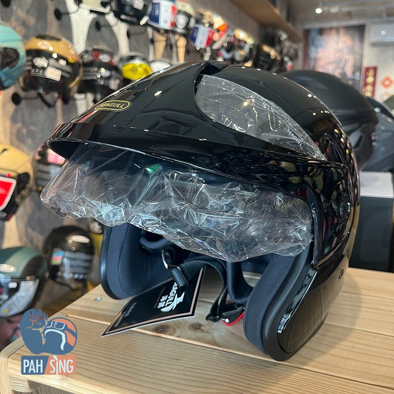 [嘉義安全帽] Penguin 海鳥 980 特大頭圍 亮黑 四分之三安全帽 SEAGULL 4XL~5XL-細節圖5