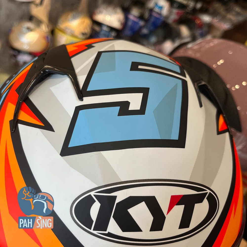 [嘉義安全帽] KYT NFJ 內墨鏡 四分之三 選手彩繪 #5橘 免運 XL 2XL-細節圖6