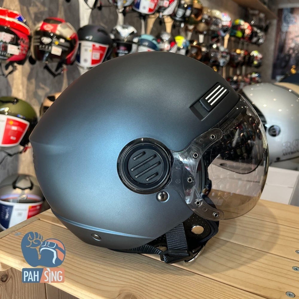 [嘉義安全帽] Penguin 海鳥 107 通風飛行帽 霧黑 _海鷗 SEAGULL-細節圖2