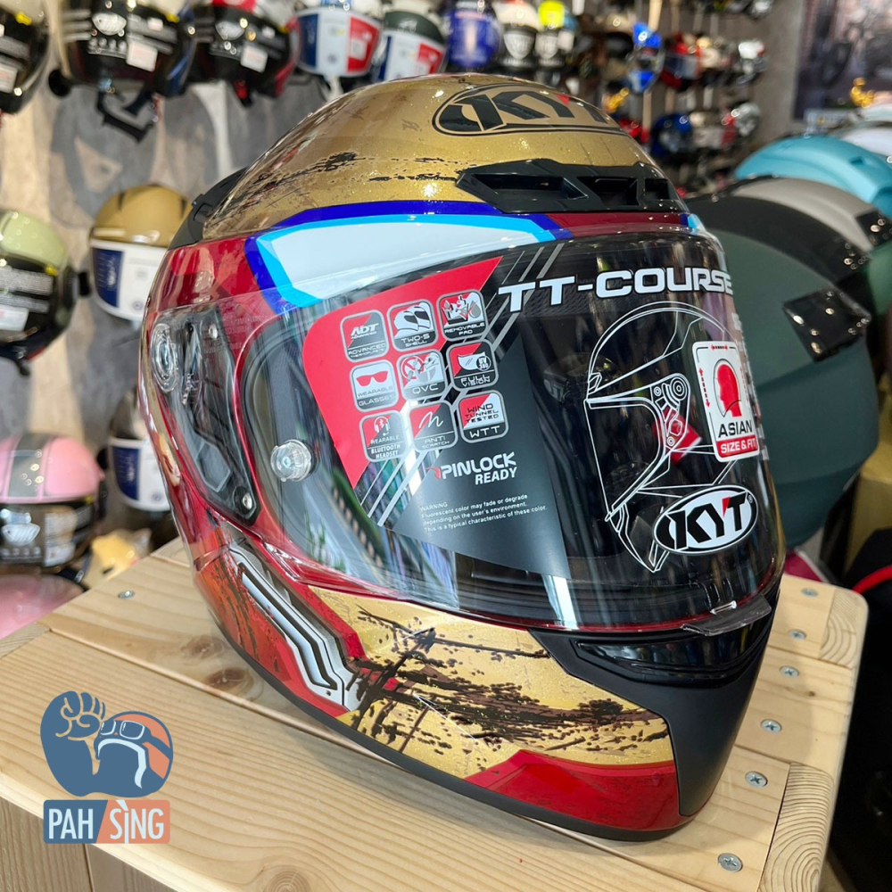 [贈多層膜鏡片] 限量 KYT TT-COURSE TTC 全罩 鋼鐵人 [嘉義安全帽]-細節圖3