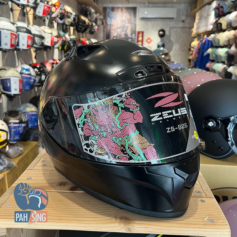 [嘉義安全帽] ZEUS 826 素色消光黑 全罩 賽道級 安全帽 2XL-細節圖2