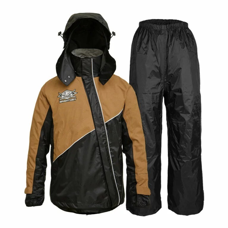 [奧德蒙] Outperform 背包款 終結者斜開專利兩件式風雨衣 卡其色 免運-細節圖3